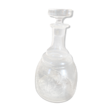 Engraved glass decanter