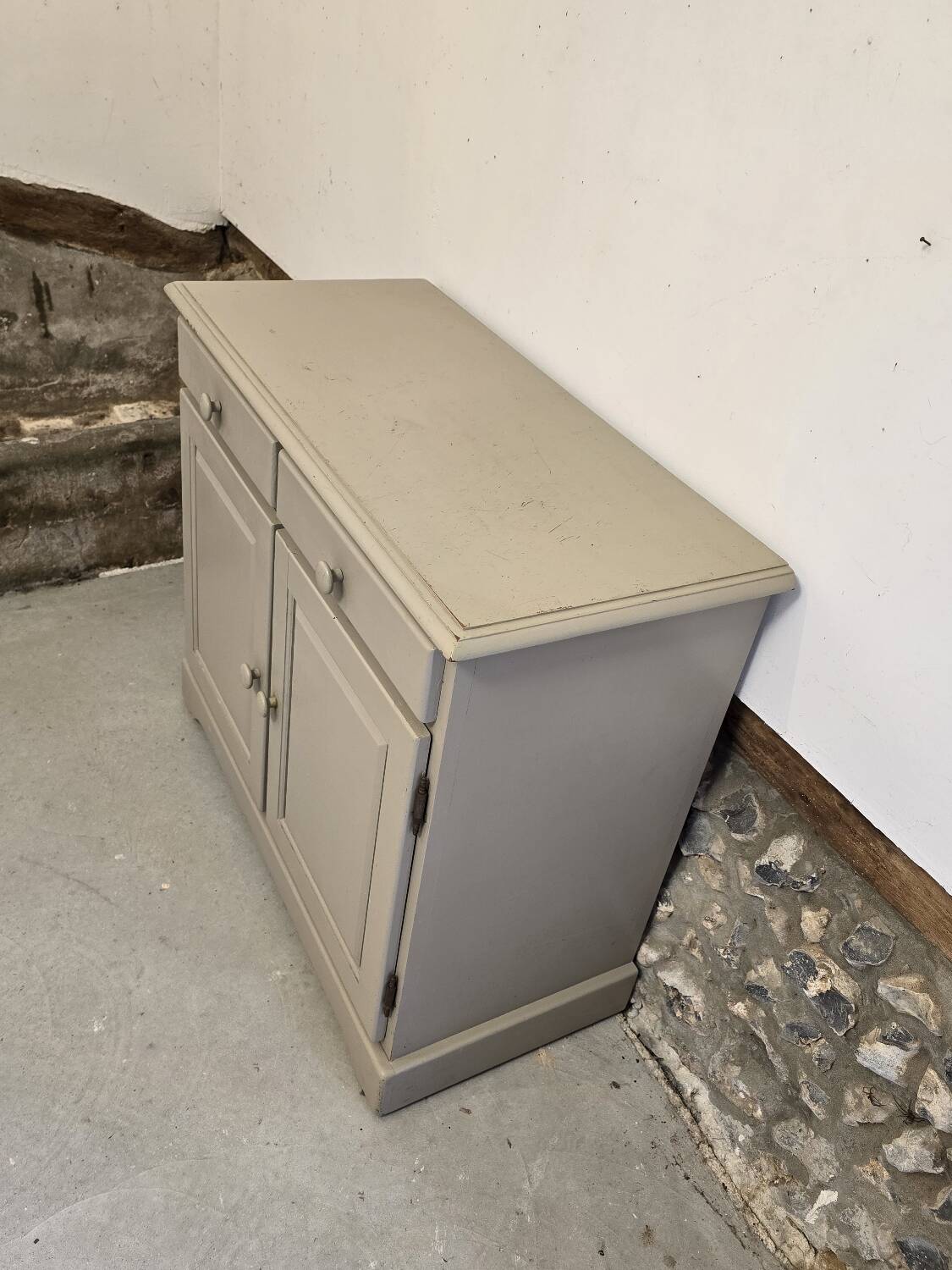 Gray pine sideboard