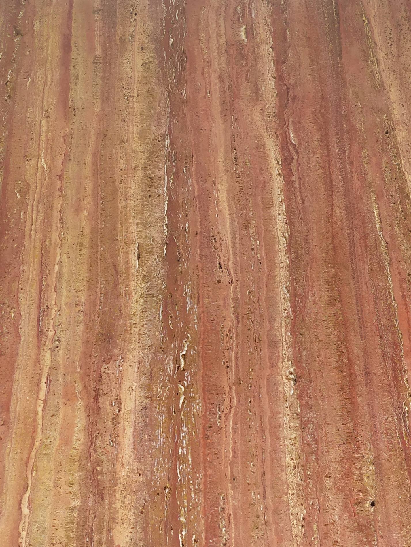 Travertine coffee table red design