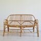 Antique rattan bench