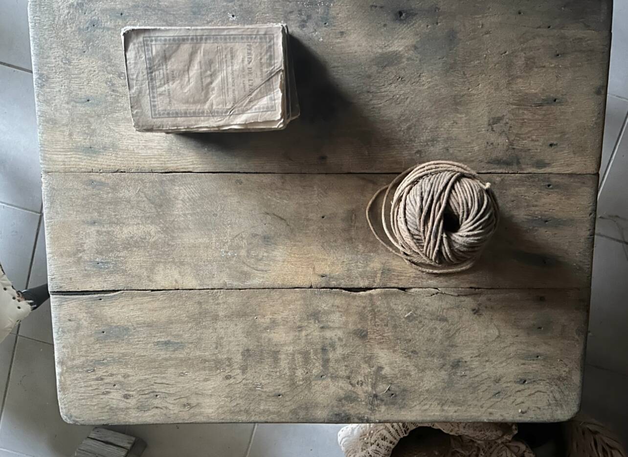 Old outdated oak coffee table