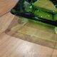 Green glass ashtray