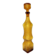 Amber yellow Genie bottle in Empoli glass, Italy, Mid Century