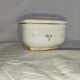 Antique butter dish in faience – Bird decoration – Late 19th / early 20th century