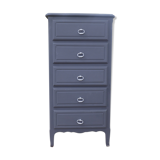 Renovated black chest of drawers