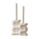 Duo of candle holders - CREAM WHITE