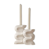 Duo de bougeoirs - BLANC CRÈME