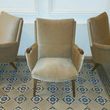 lot of 5 chairs Danish 50/60s Arno Votteler Knoll