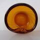 Amber Sommerso Murano Glass Ashtray, Italy, 1960s