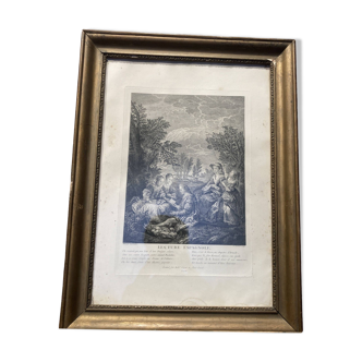 Framed engraving painted by Carle Vanloo