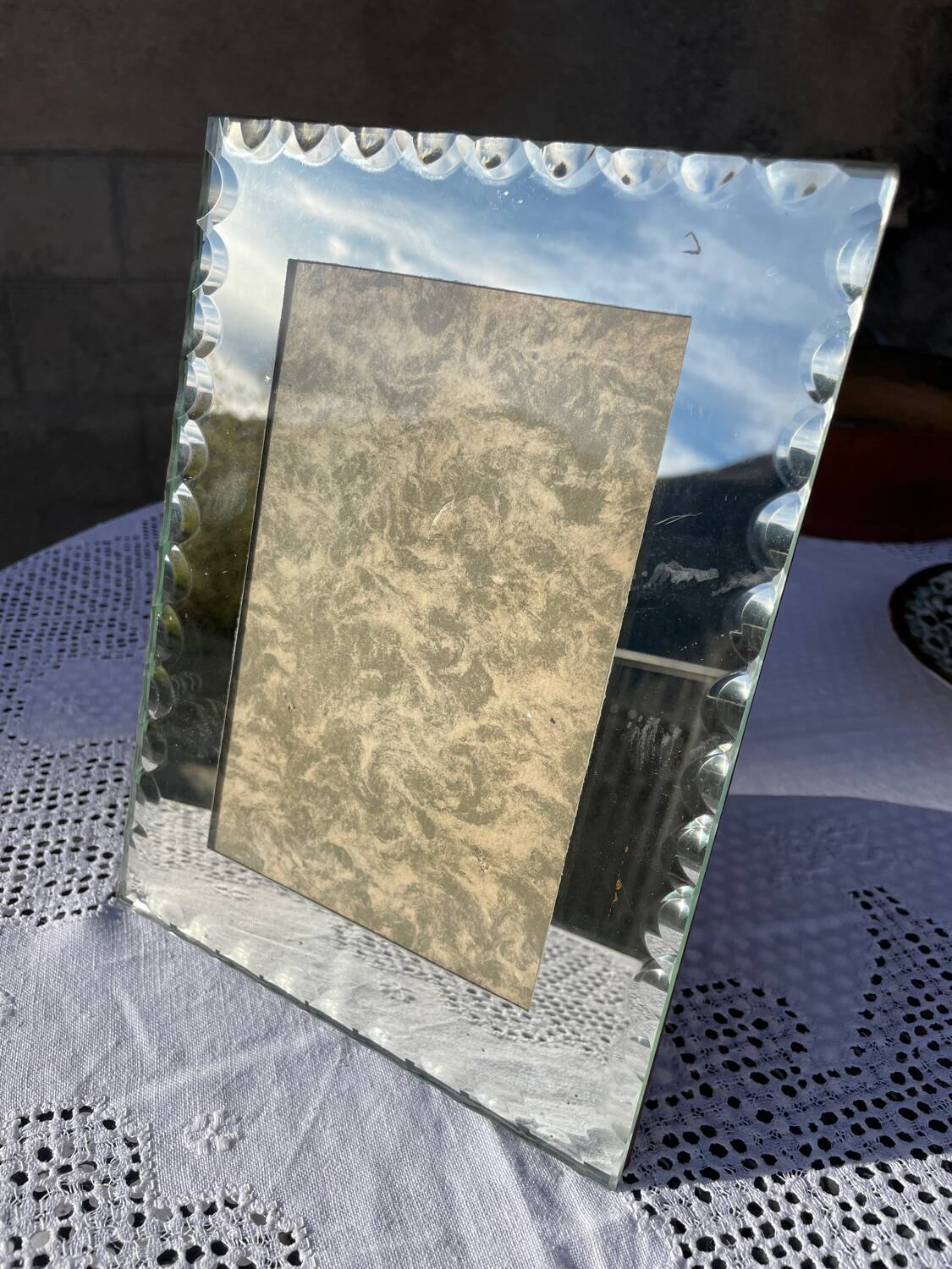 Vintage mirror photo frame
