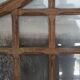Single oak door with glass in the 19th/20th century
