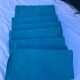 6 damask cotton towels tinted emerald blue