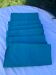 6 damask cotton towels tinted emerald blue