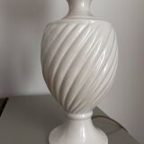 Ceramic table lamp with pastel shade