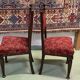Pair of English Art Nouveau chairs in oak