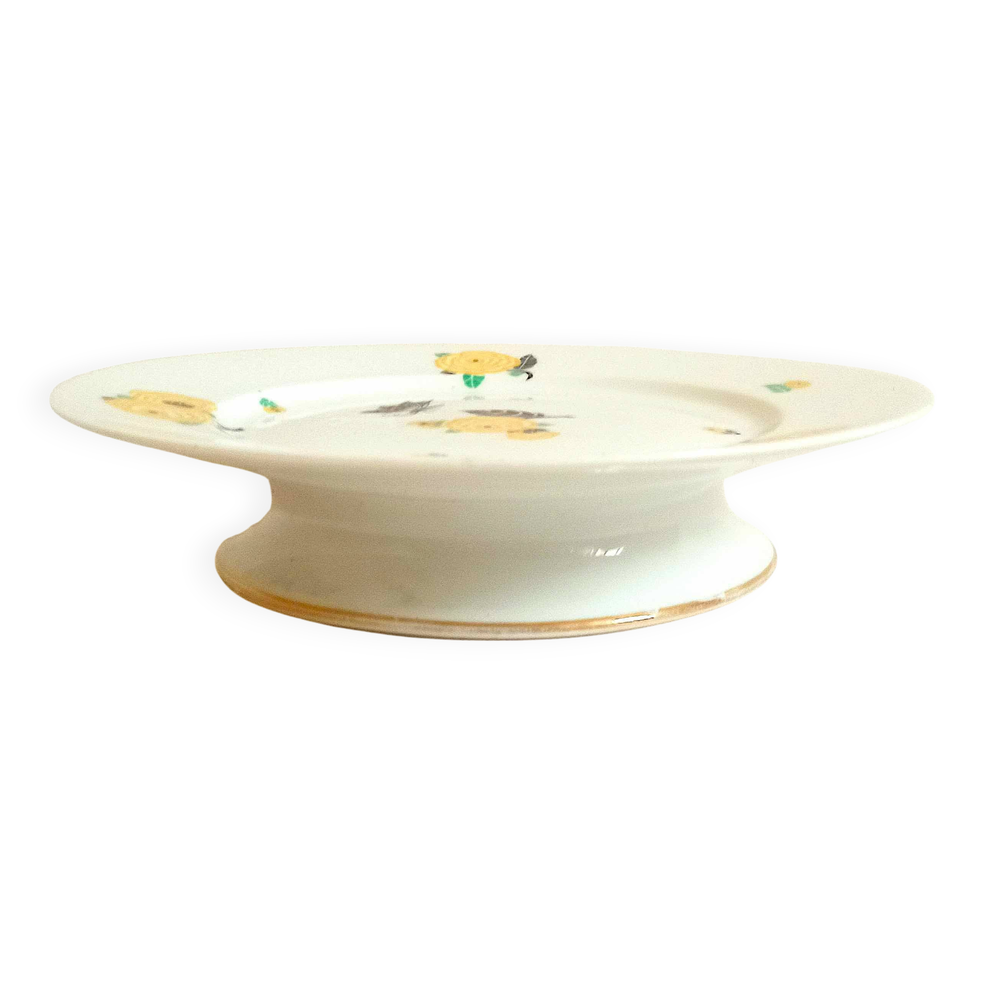 Limoges porcelain cake dish from the 1930s Diameter 23.5 cm