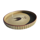 Flat pie beige khaki leaf pattern