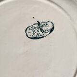 Assiette à dessert ancienne terre de fer Salins modèle Nénuphar