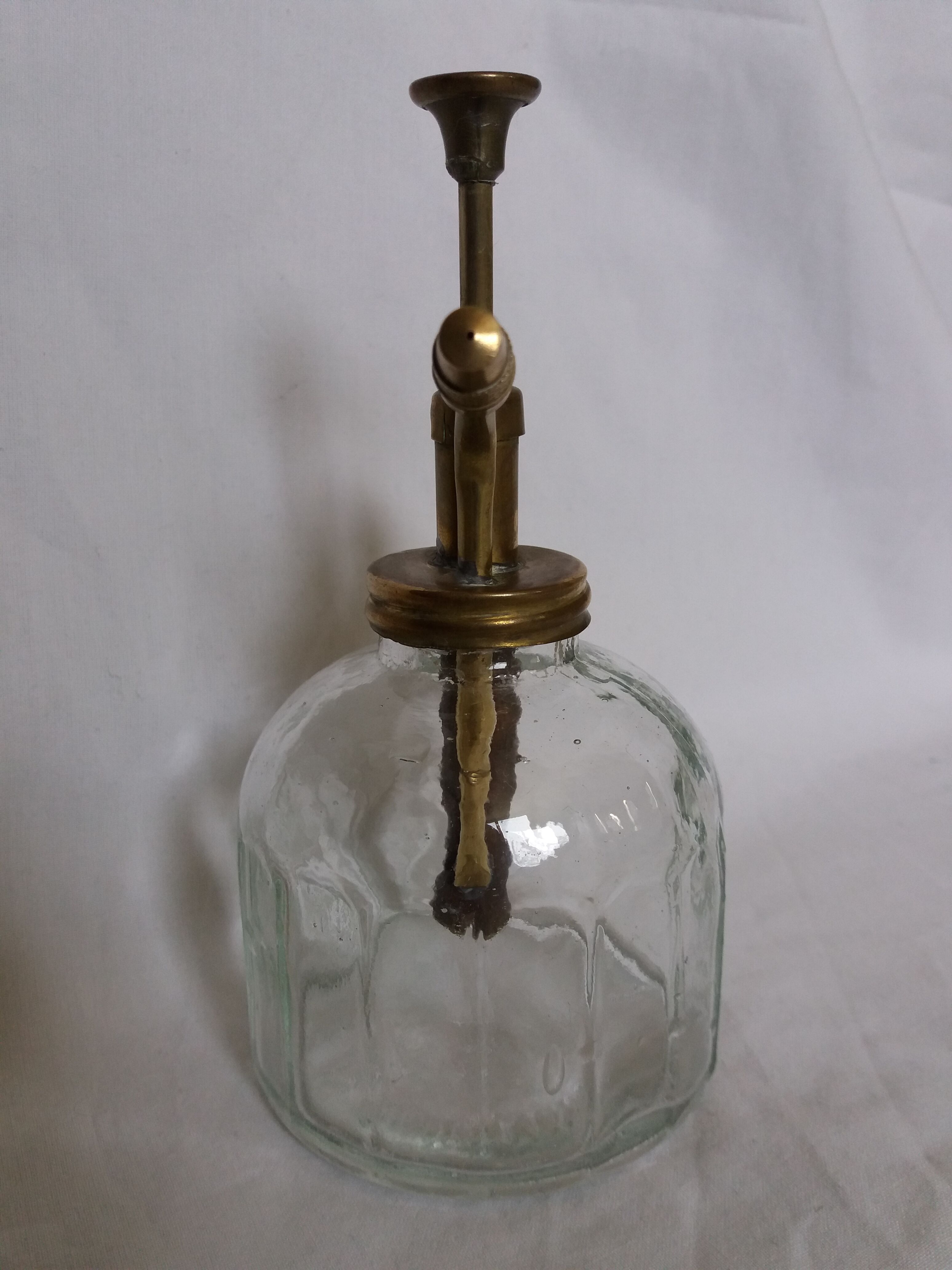 Glass and brass plant spray