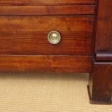 Antique solid walnut chest of drawers with scrolls
