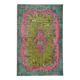Overdyed Wool Vintage Handmade Carved Rug 169 cm x 288 cm