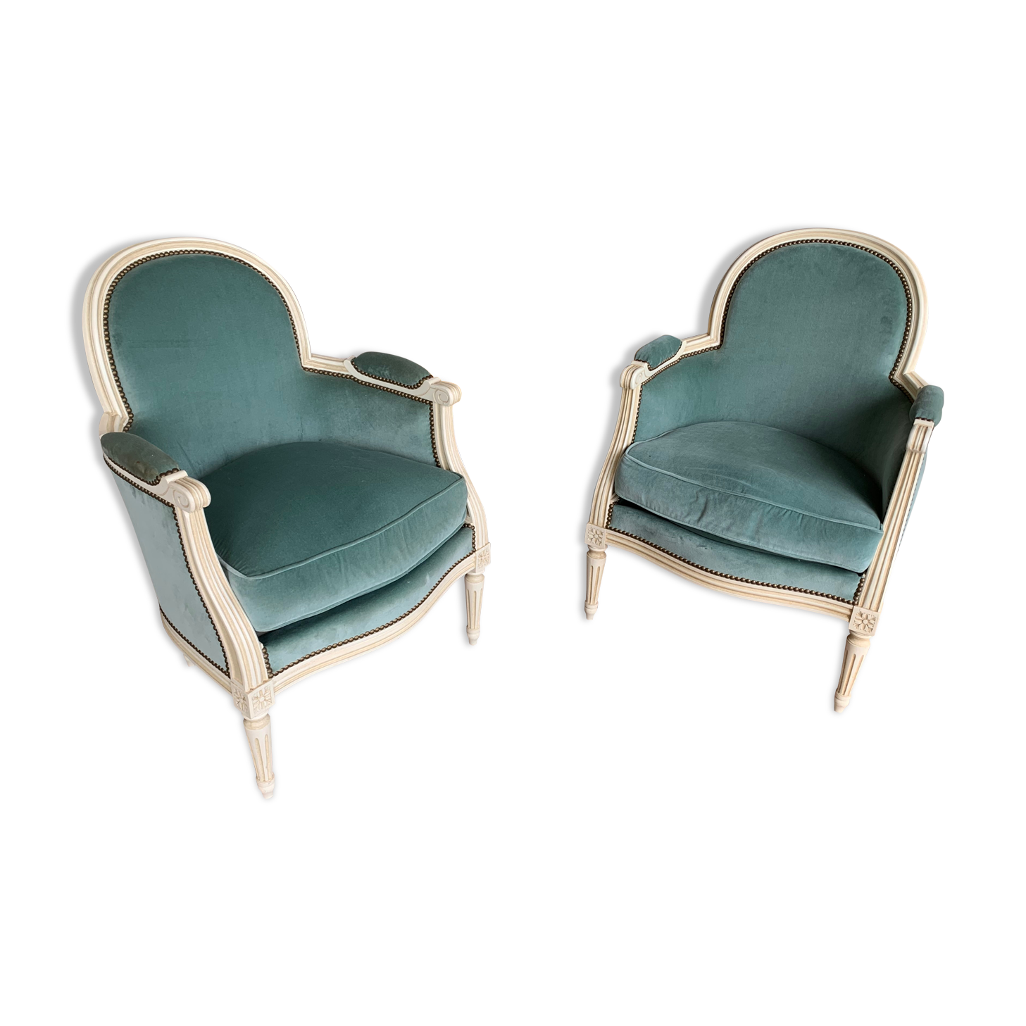 Paire de fauteuils bergére