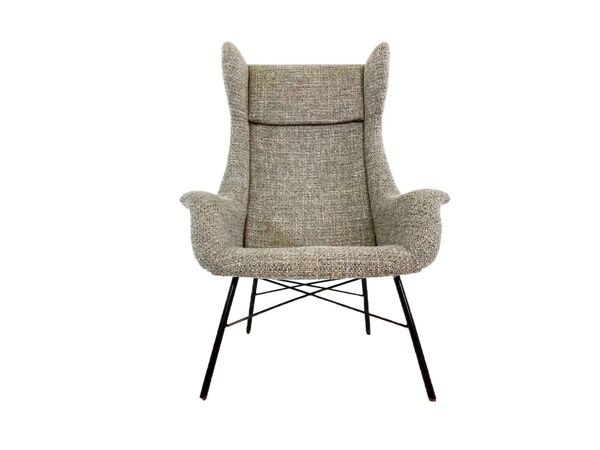 Fauteuil vintage wingback par Miroslav Navrátil pour TON, années 1960