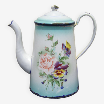 Ancienne cafetière tôle émaillée