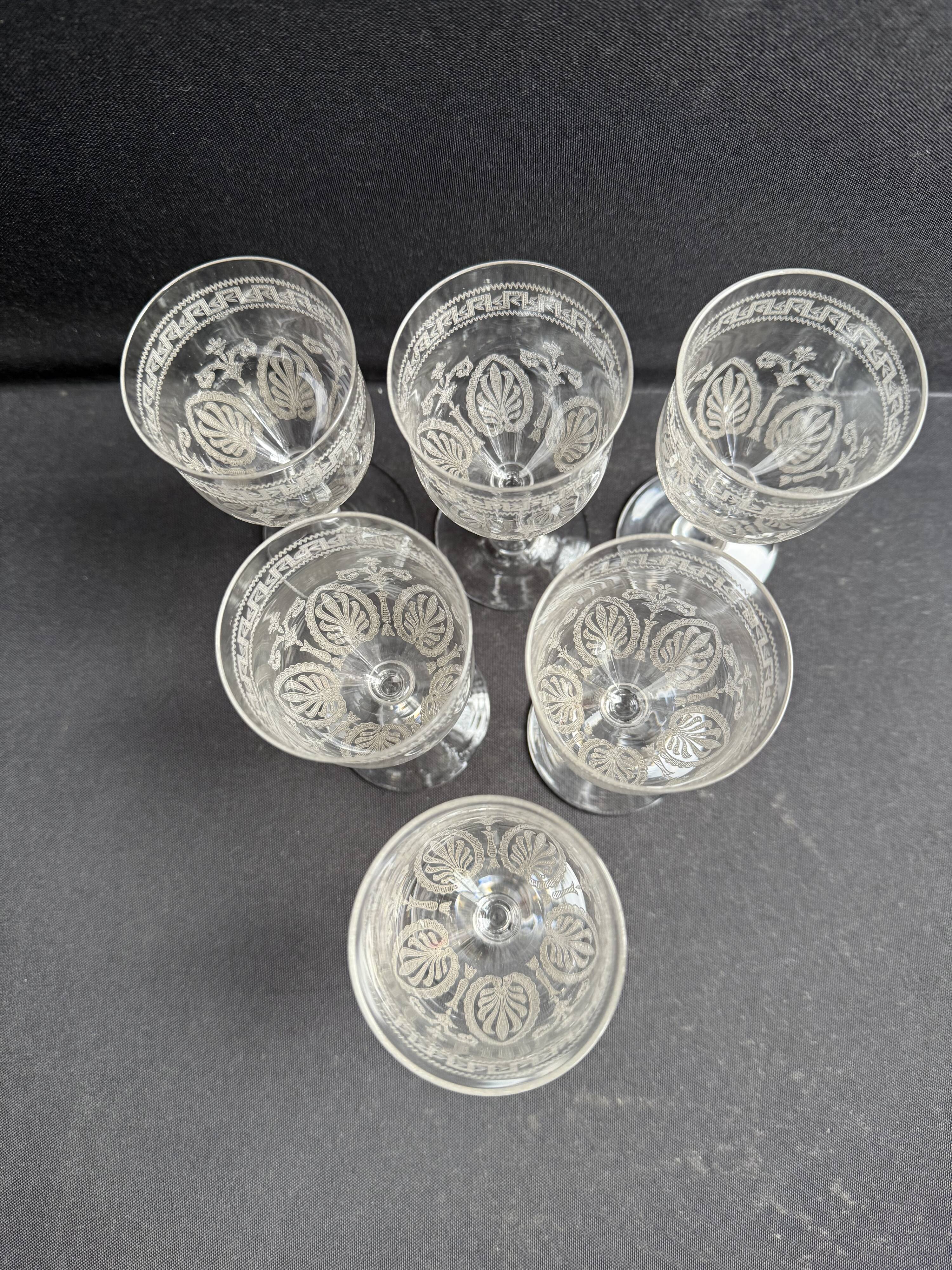 6 White wine glasses – Saint Louis Pasteur service