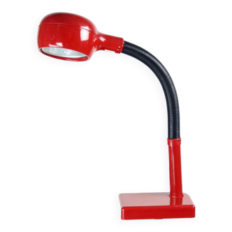 Lampe de table rouge Space Age en plastique, Hongrie 1960