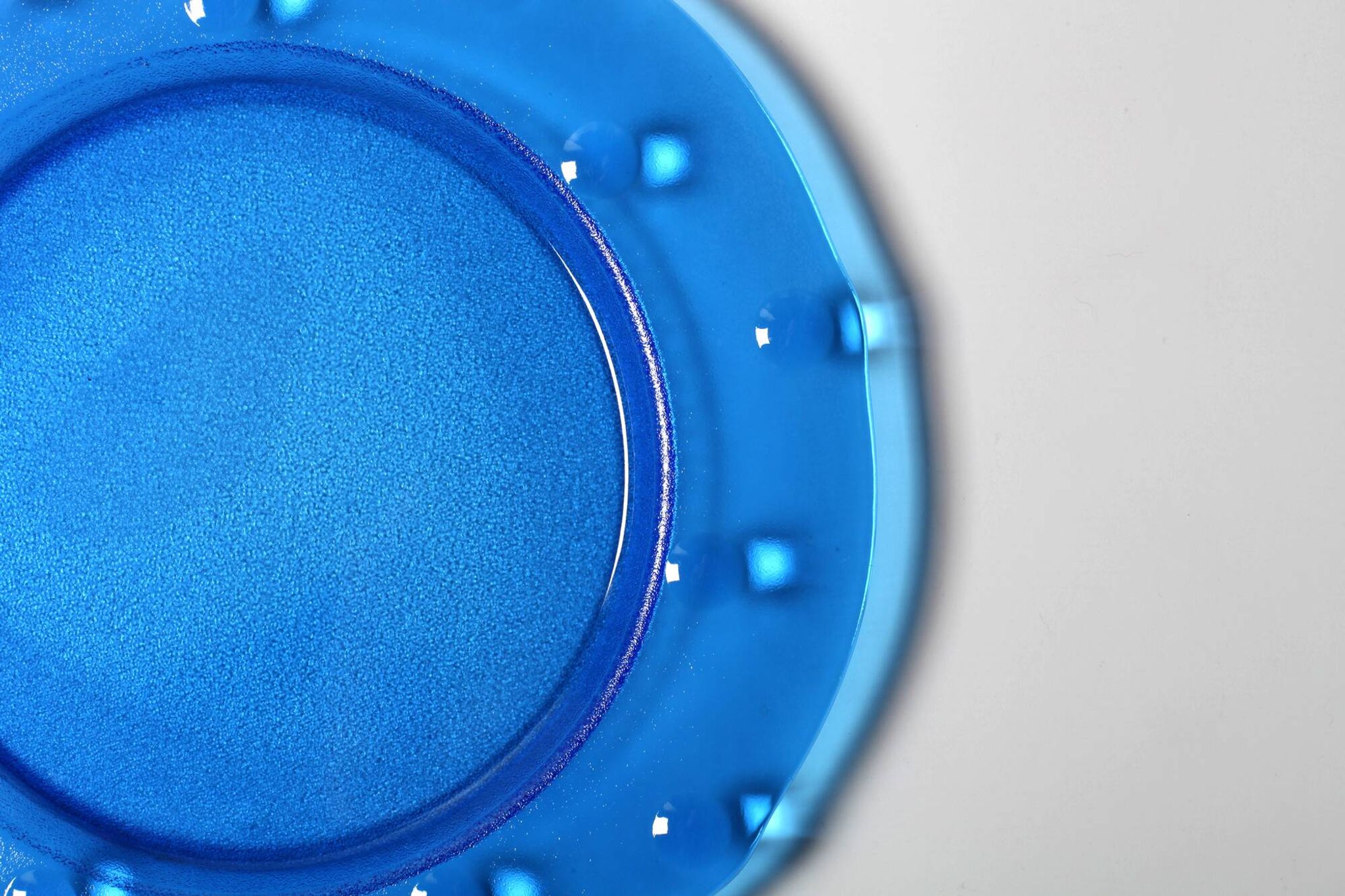 Vintage Cobalt Blue Glass Platter: Mid-Century Centerpiece, Borgonovo Italy