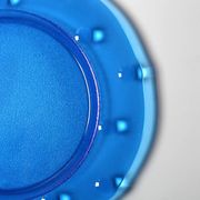 Vintage Cobalt Blue Glass Platter: Mid-Century Centerpiece, Borgonovo Italy