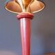 Lampe année 40/50 Maison Lancel Gainée De Cuir Bordeaux