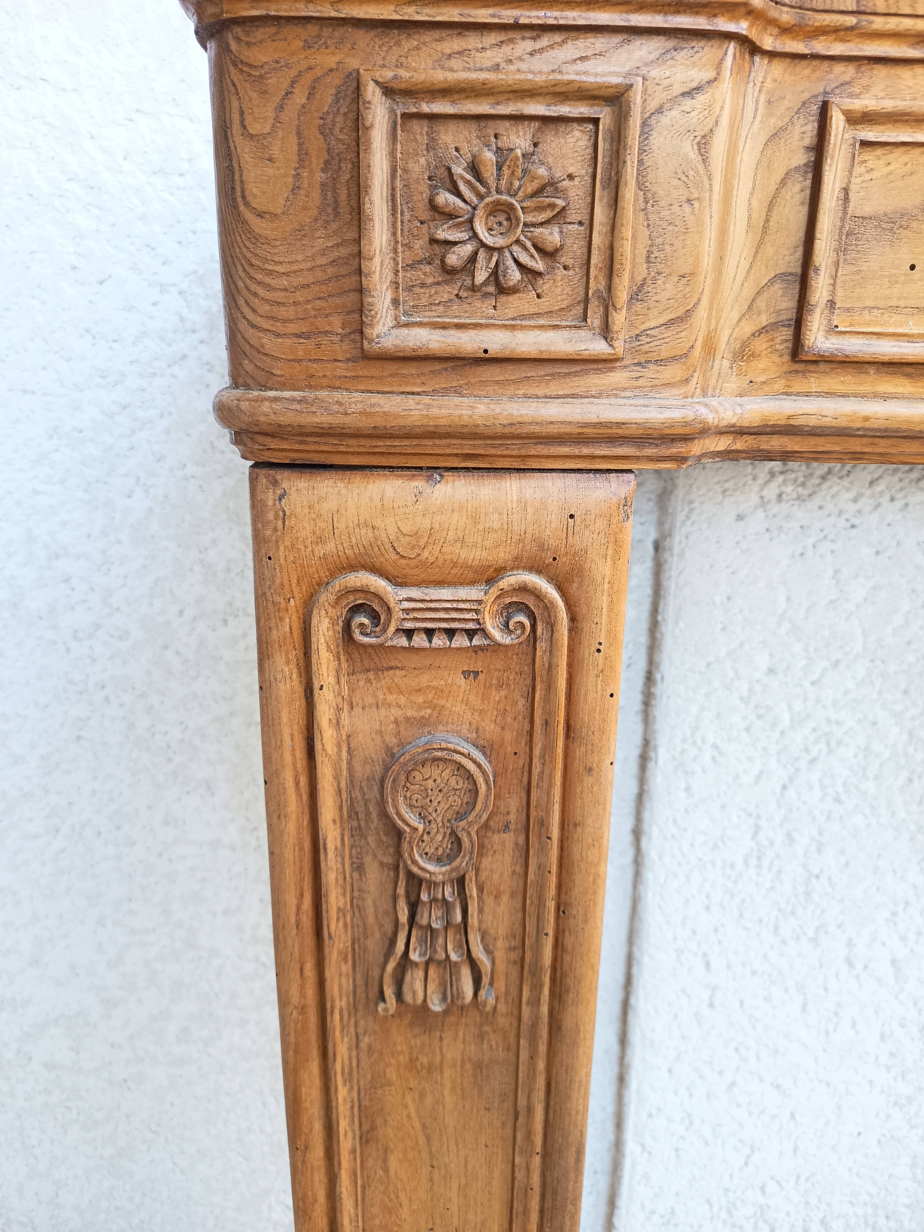 Oak mantelpiece