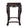 Asian pedestal table carved with dragons and flowers, nineteenth