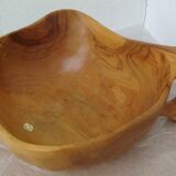 Olive wood fruit cup Marked Jean paul Brain Vallauris
