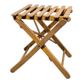 Wooden folding stool