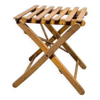 Wooden folding stool