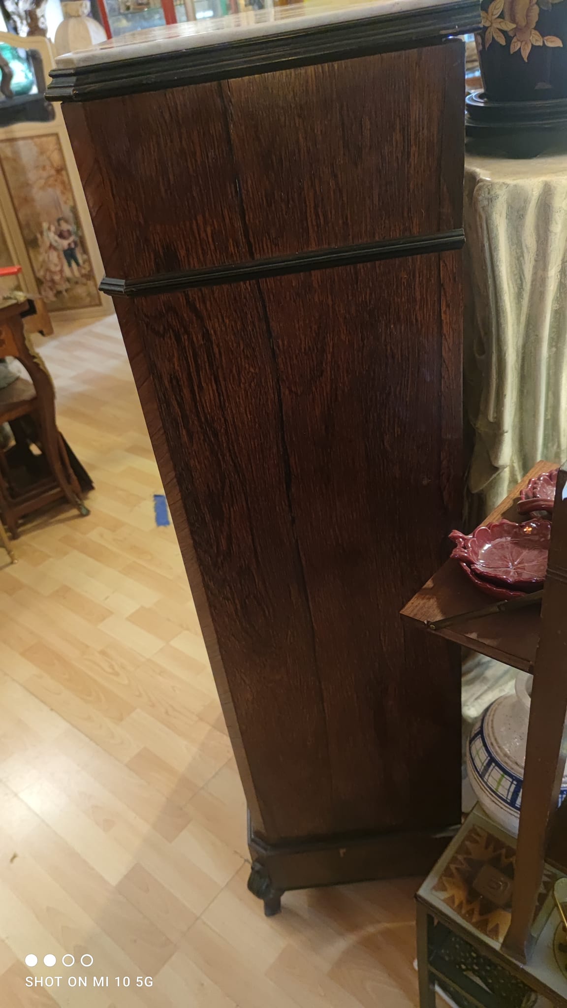 Weekly cabinet in rosewood from Rio and India and blackened pear Napoleon III