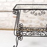 Wrought iron side table