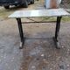 Art Deco Cast Iron and Marble Bistro Table