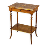 Antique Sewing Table with Inlaid Top, 1890s