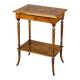 Antique Sewing Table with Inlaid Top, 1890s