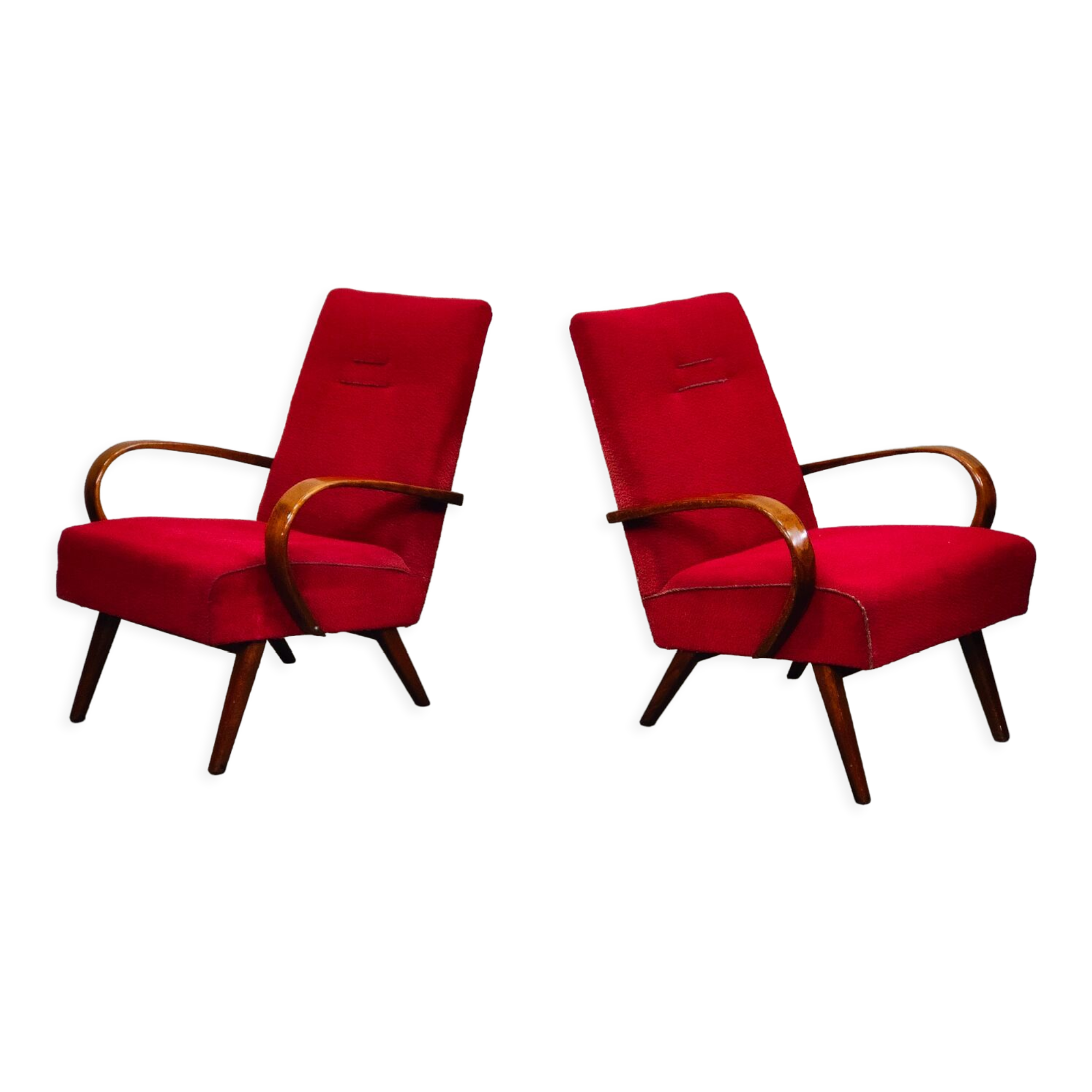 Pair of armchairs 6952 by Jaroslav Smidek for Ton, ex Czechoslovakia