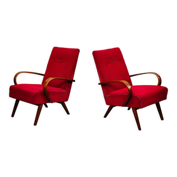 Pair of armchairs 6952 by Jaroslav Smidek for Ton, ex Czechoslovakia