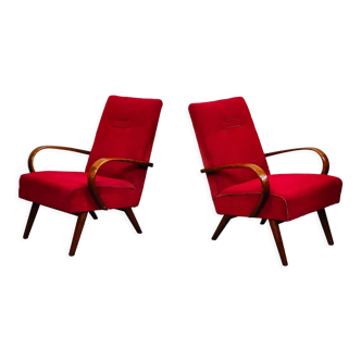 Pair of armchairs 6952 by Jaroslav Smidek for Ton, ex Czechoslovakia