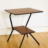 Wood and metal side table