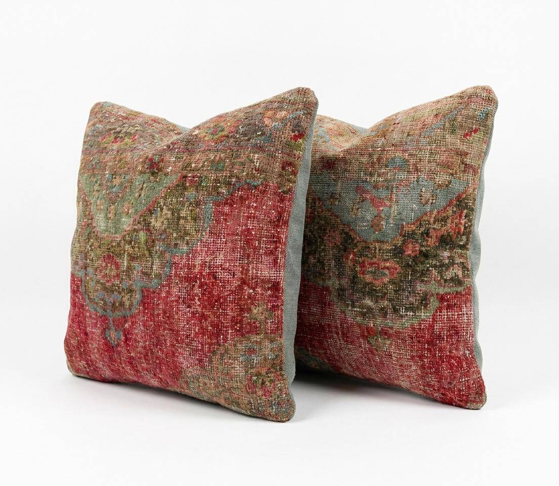 Set of 2 vintage Turkish cushion covers 58x58 cm