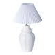 Vintage table lamp in woven ceramic Regency style.